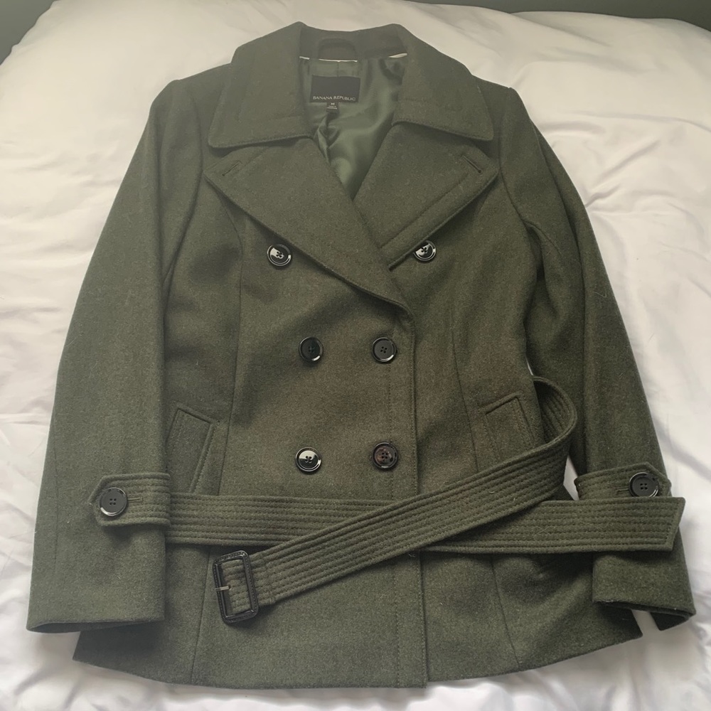 Olive Banana Republic Peacoat size Medium